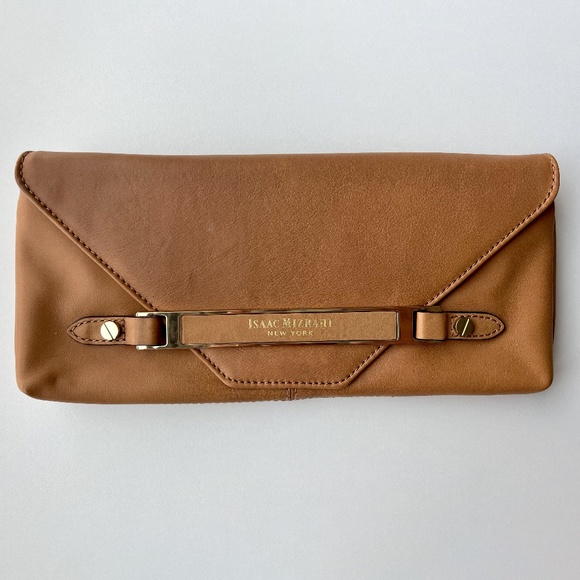 Vintage Isaac Mizrahi Tan Brown Clutch - Mint Condition - Picture 2 of 5